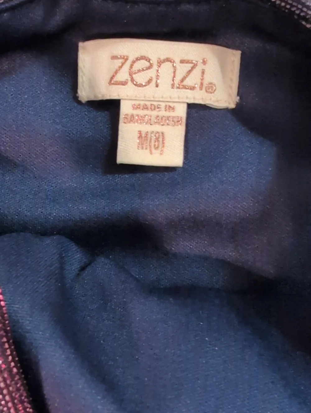 Zenzi Girls Shimmer Pink Black Dress Sz 8